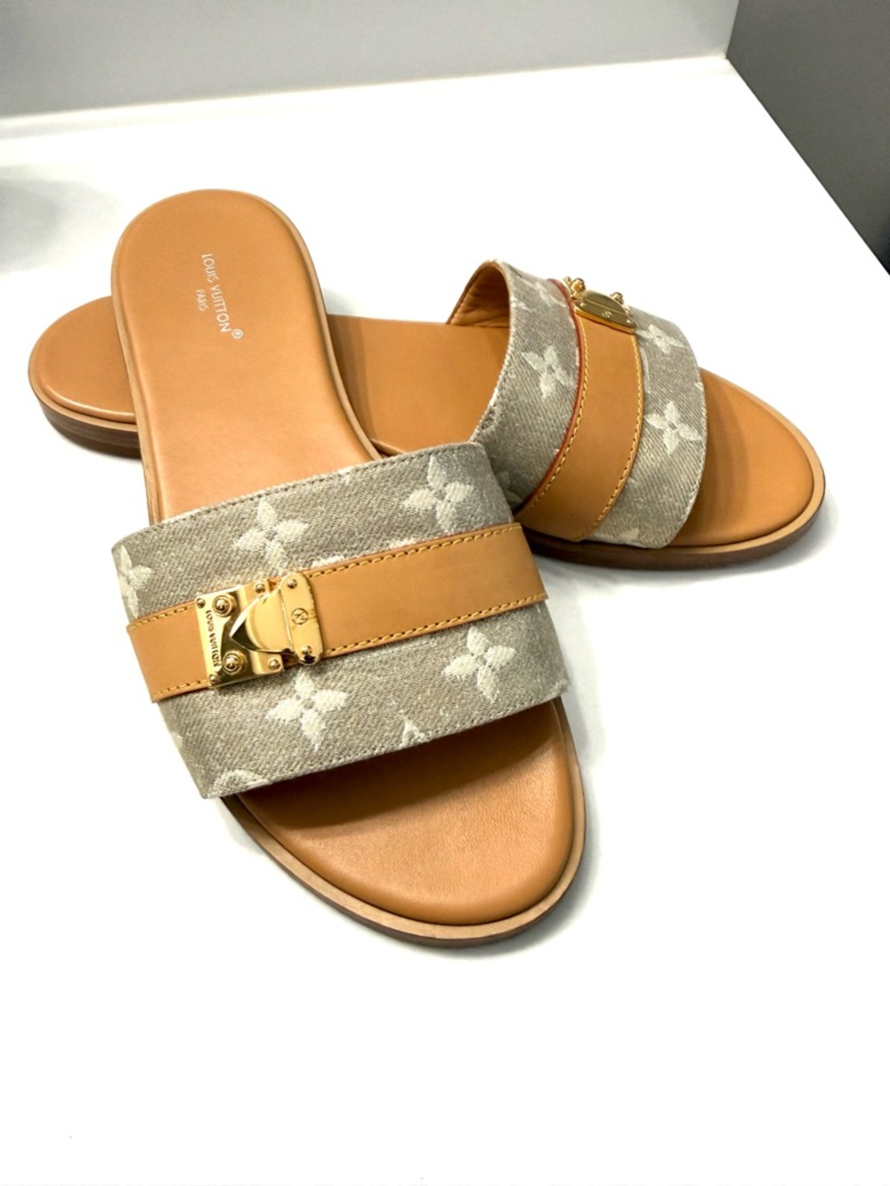 Louis Vuitton Lock It Flat Mule Sandals